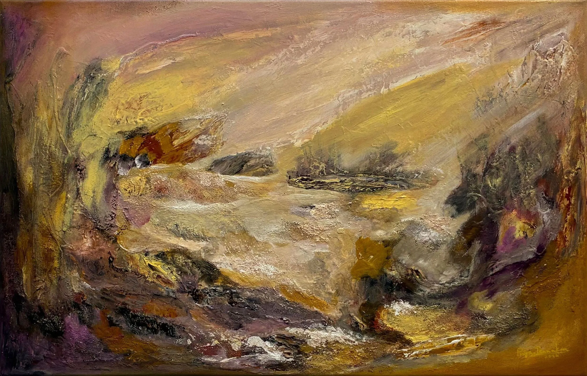 Baddegama, abstract painting by Priyadarshani Tennakoon