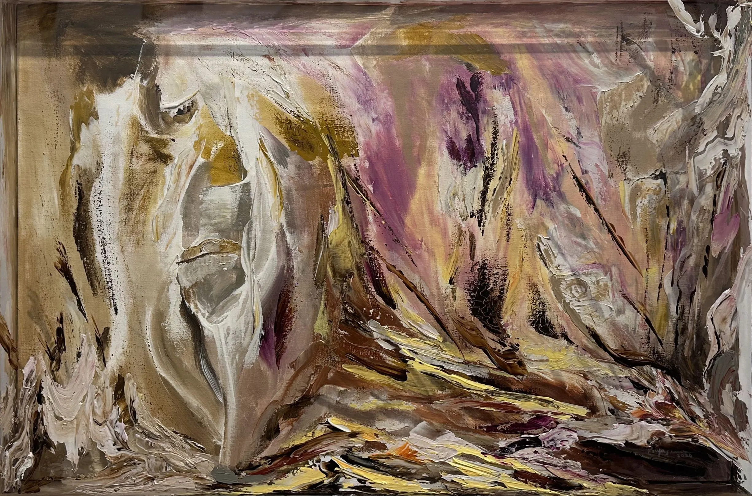 With the Veil Gone, abstract painting by Priyadarshani Tennakoon